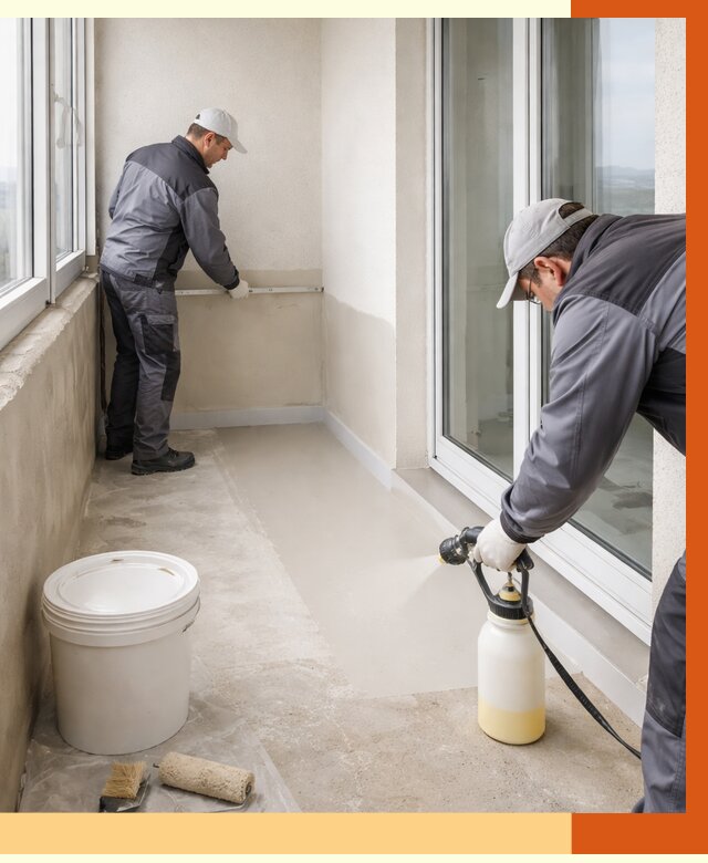 Утепление балкона жидкой теплоизоляцией в Климовске от 5824 руб./м2 | ТепломастерКлс