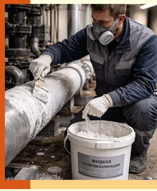 Утепление оборудования жидкой теплоизоляцией в Климовске