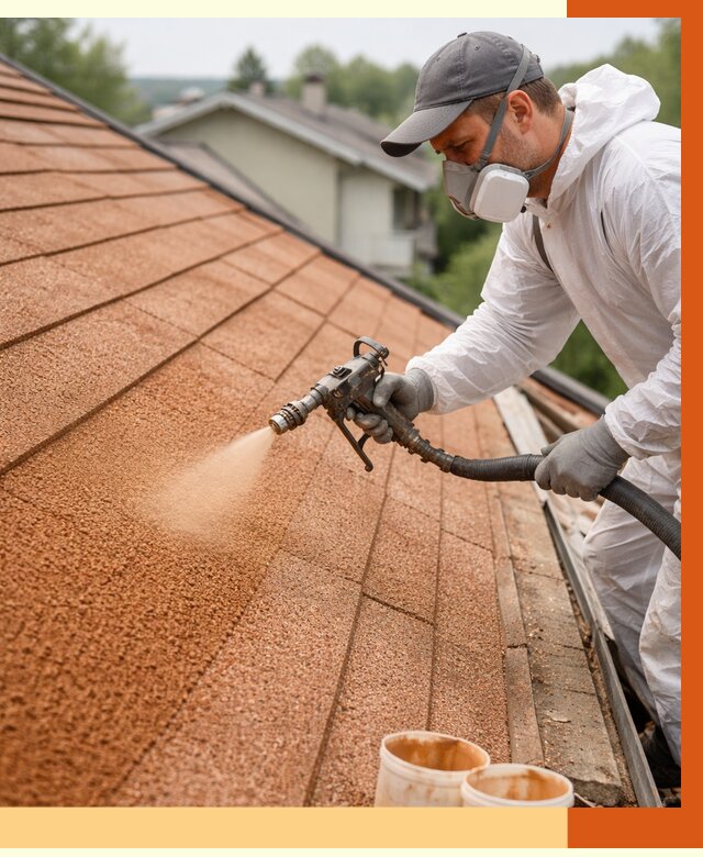 Утепление кровли жидкой пробкой в Климовске от 2735 руб./м² под ключ | ТепломастерКлс