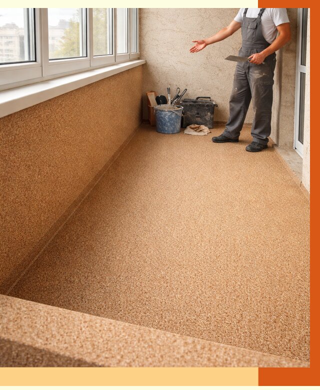 Утепление балкона жидкой пробкой в Климовске от 3697 руб/м² под ключ | ТепломастерКлс