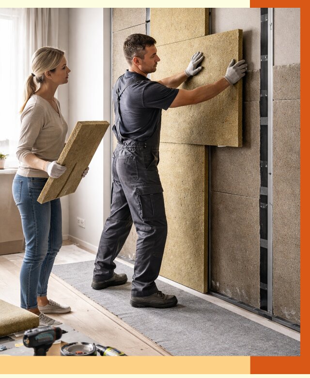 Профессиональная шумоизоляция квартиры в Климовске от 7596 руб. за м2 | ТепломастерКлс