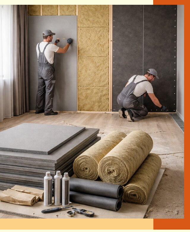 Шумоизоляция дома в Климовске от 4558 руб/м2 — комплексная звукоизоляция под ключ | ТепломастерКлс