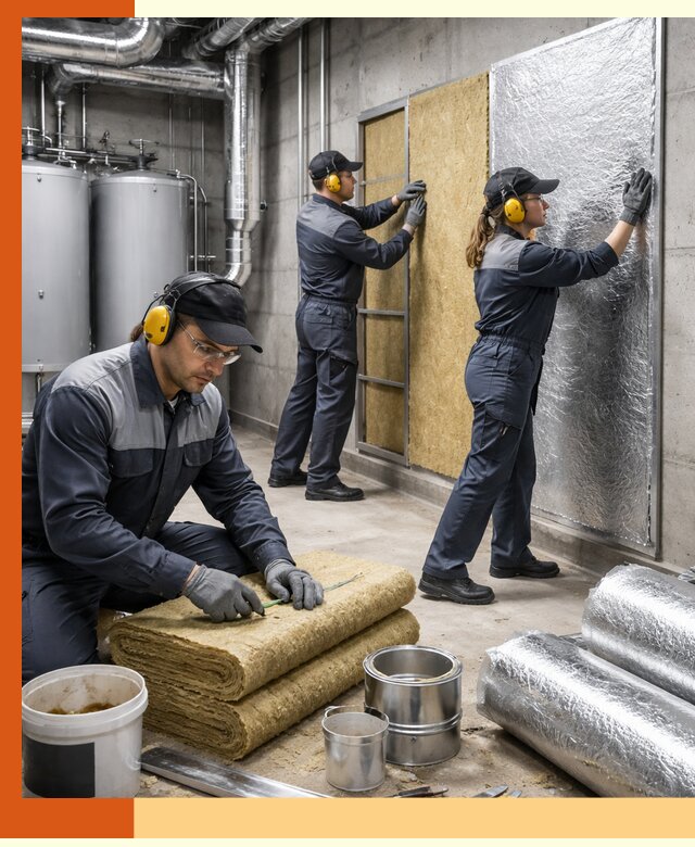 Шумоизоляция котельной в Климовске: профессиональный монтаж и материалы