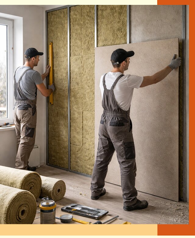 Шумоизоляция стен в Климовске от 4558 руб/м2 — звукоизоляция стен под ключ | ТепломастерКлс