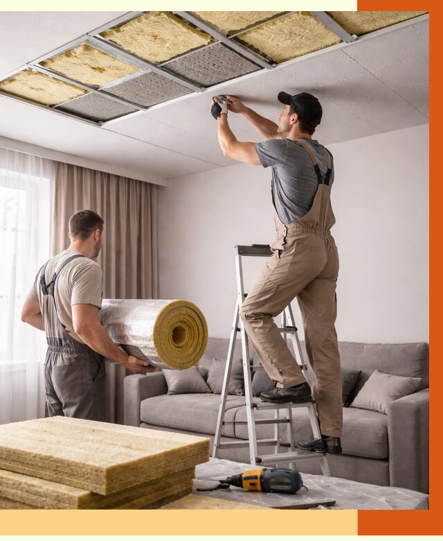 Шумоизоляция потолка в Климовске от 2279 руб. под ключ | Профессионально — ТепломастерКлс