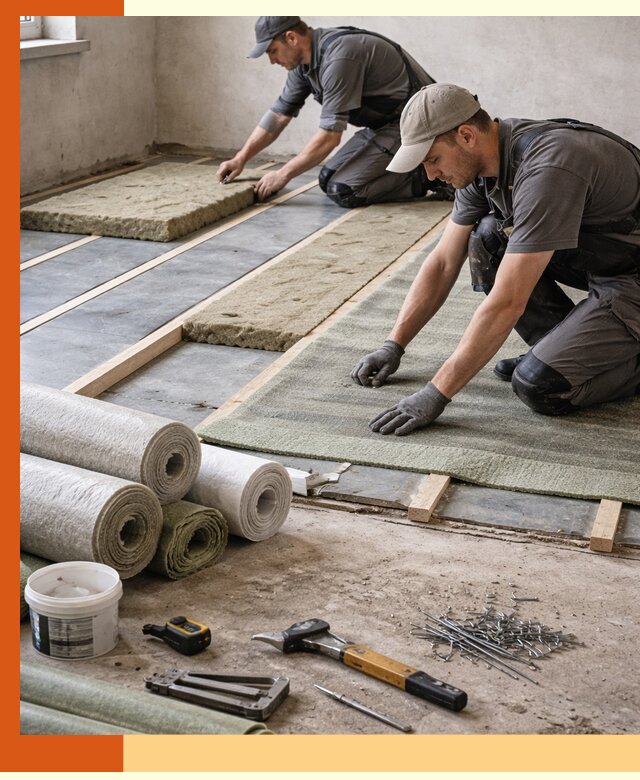 Шумоизоляция пола в Климовске — профессиональная звукоизоляция помещений