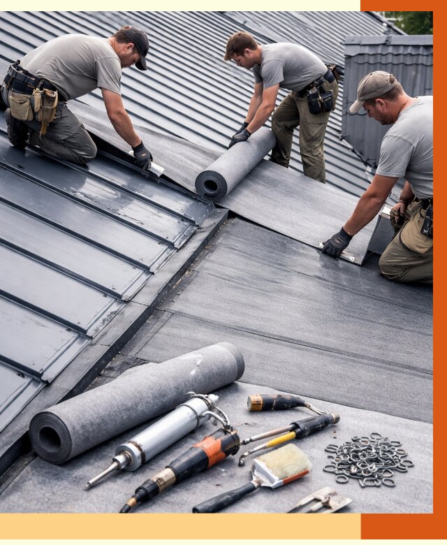 Гидроизоляция металлической кровли полимочевиной в Климовске от 8609 руб. | ТепломастерКлс