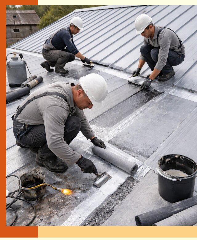 Гидроизоляция металлической кровли с гарантией в Климовске