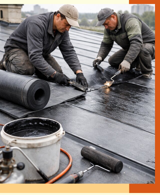 Гидроизоляция фальцевой кровли в Климовске от 7596 руб. под ключ | ТепломастерКлс