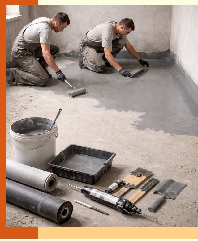 Гидроизоляция пола в Климовске — надежная защита от влаги и протечек