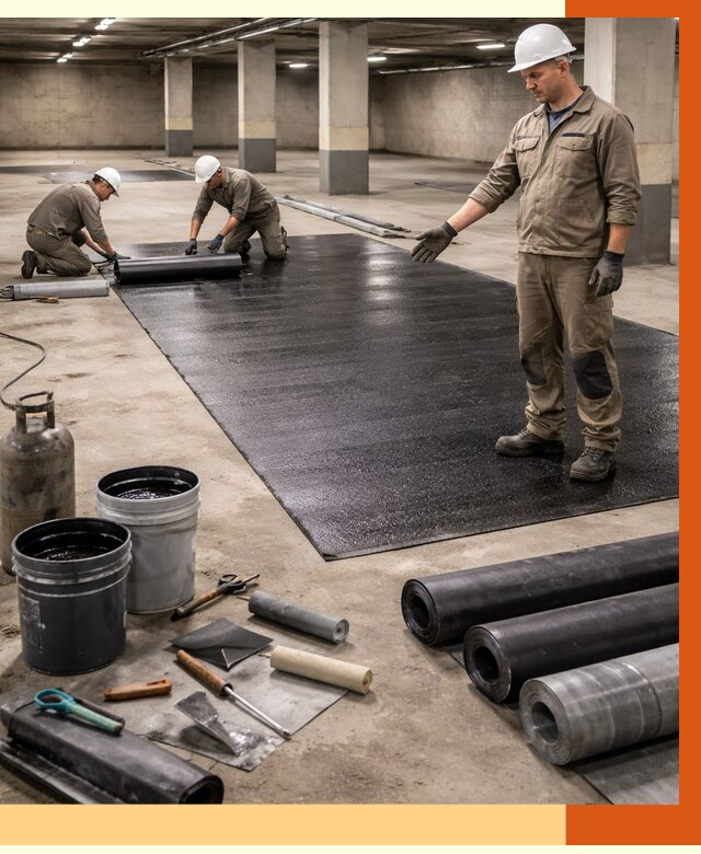 Гидроизоляция паркинга в Климовске от 1215 руб/м² — профессиональная защита | ТепломастерКлс