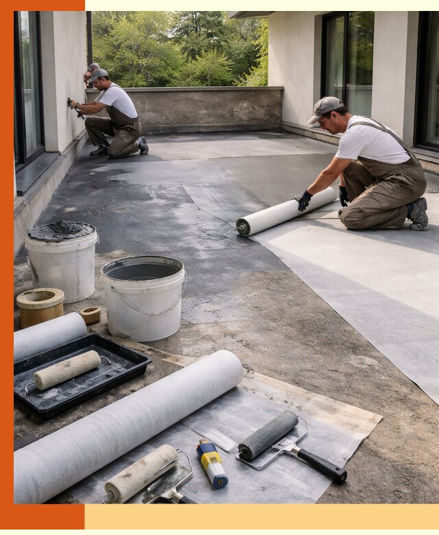 Гидроизоляция террасы в Климовске — надежная защита от влаги и протечек