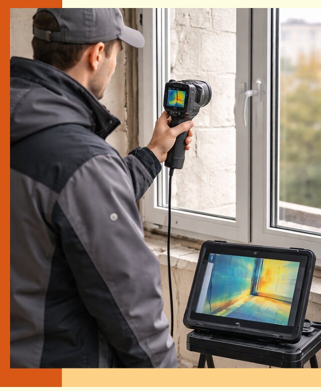 Тепловизионное обследование дома в Климовске для выявления утечек тепла