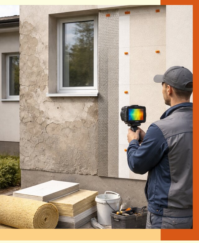 Тепловизионное обследование фасада в Климовске от 4558 руб. под ключ | ТепломастерКлс