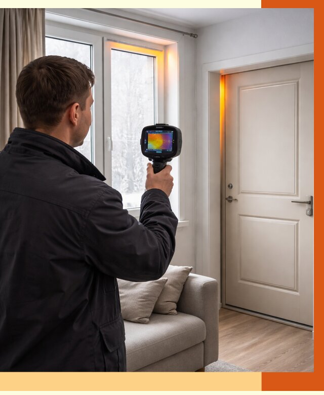 Тепловизионное обследование окон и дверей в Климовске от 4558 руб. | ТепломастерКлс