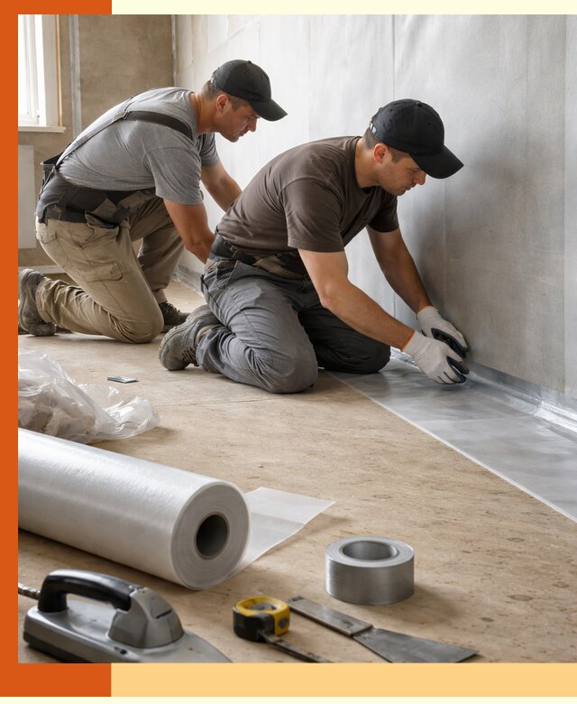 Монтаж пароизоляции для дома и помещений в Климовске