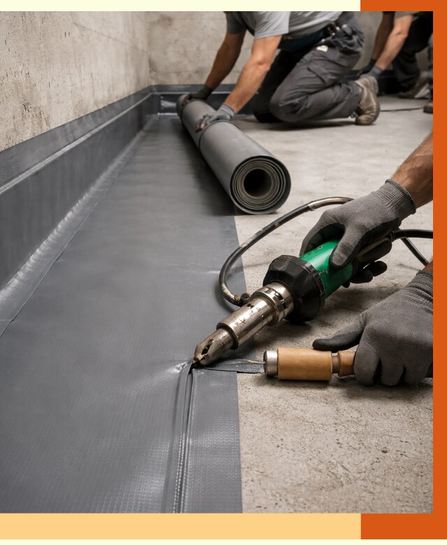 Монтаж гидроизоляционной мембраны в Климовске от 1008 руб/м2 | ТепломастерКлс