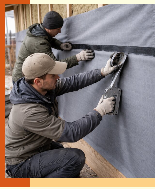 Монтаж ветроизоляции зданий и конструкций в Климовске