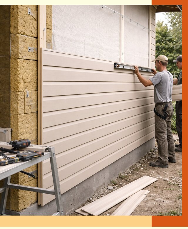 Монтаж сайдинга после утепления в Климовске от 1874 руб. — обшивка и облицовка | ТепломастерКлс