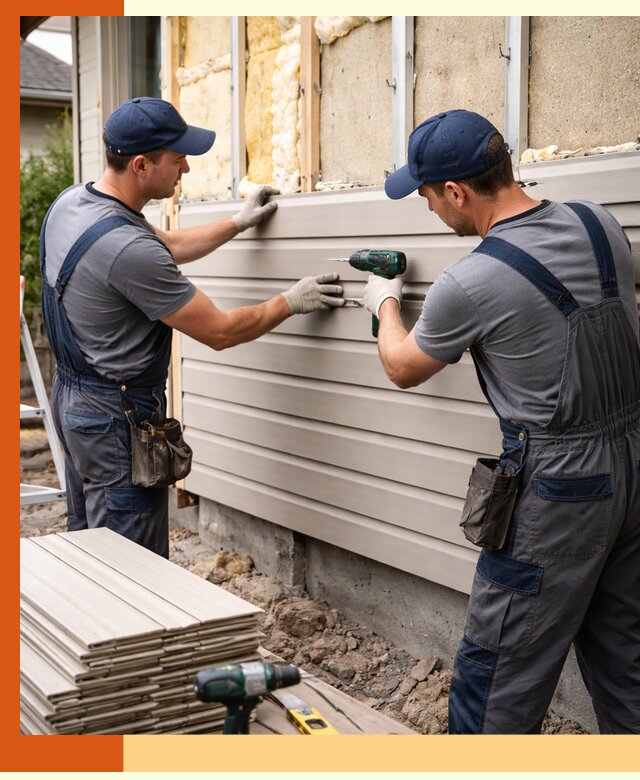 Монтаж сайдинга после утепления в Климовске качественно и надежно